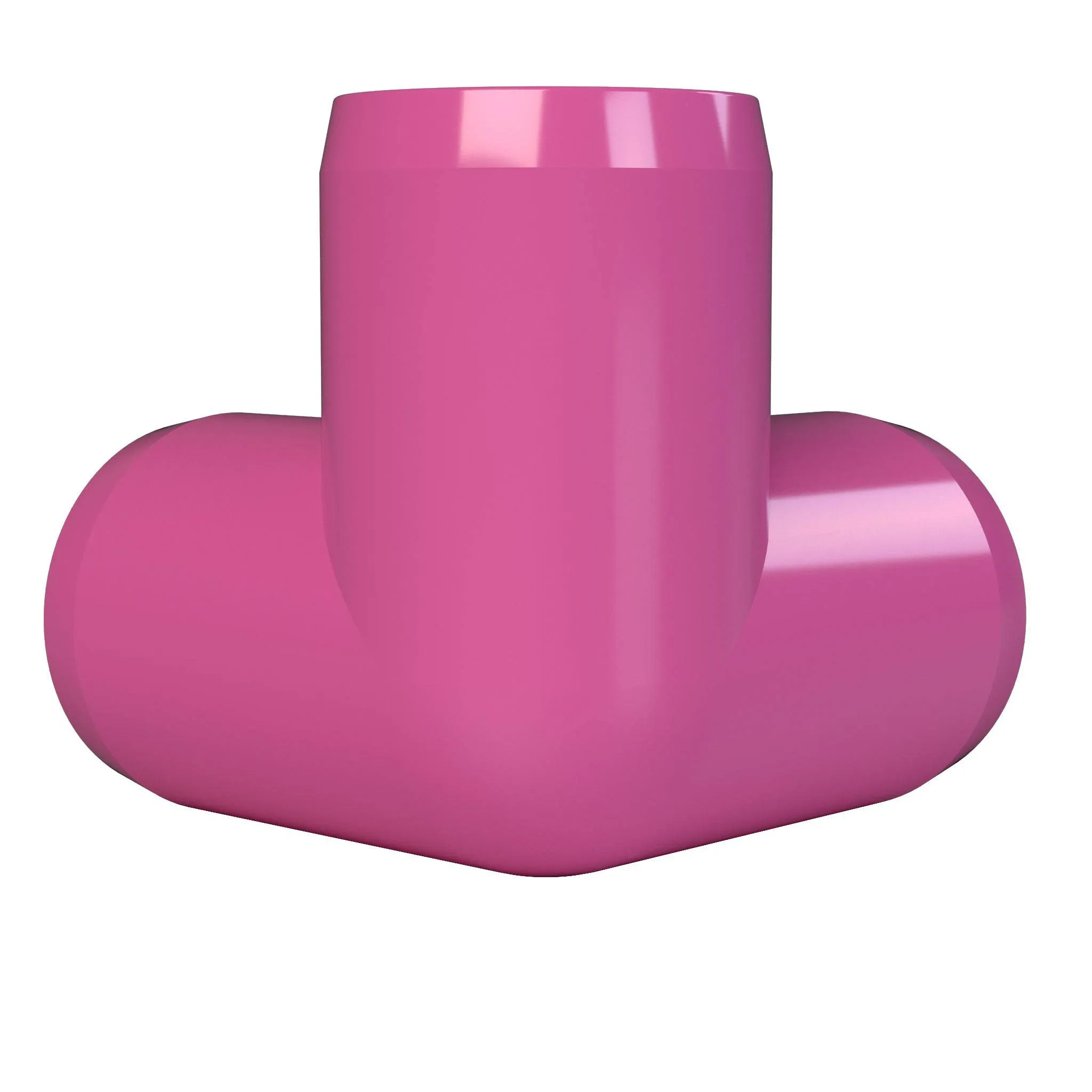 1/2 in. 3-Way PVC Elbow Fitting, Furniture Grade  - Pink