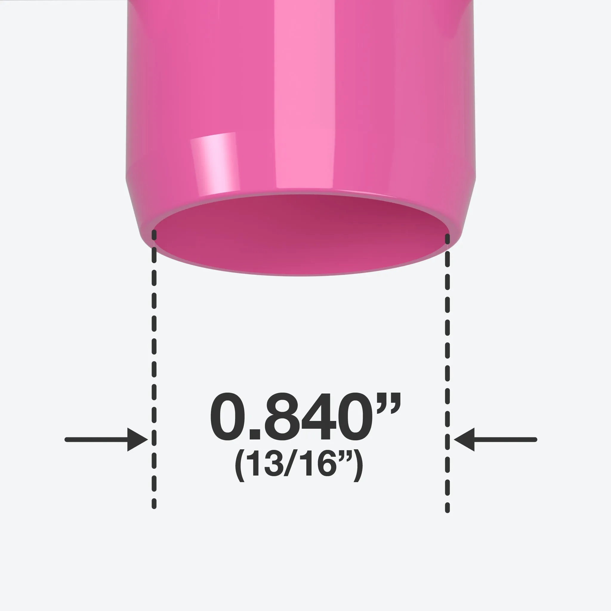 1/2 in. 3-Way PVC Elbow Fitting, Furniture Grade  - Pink