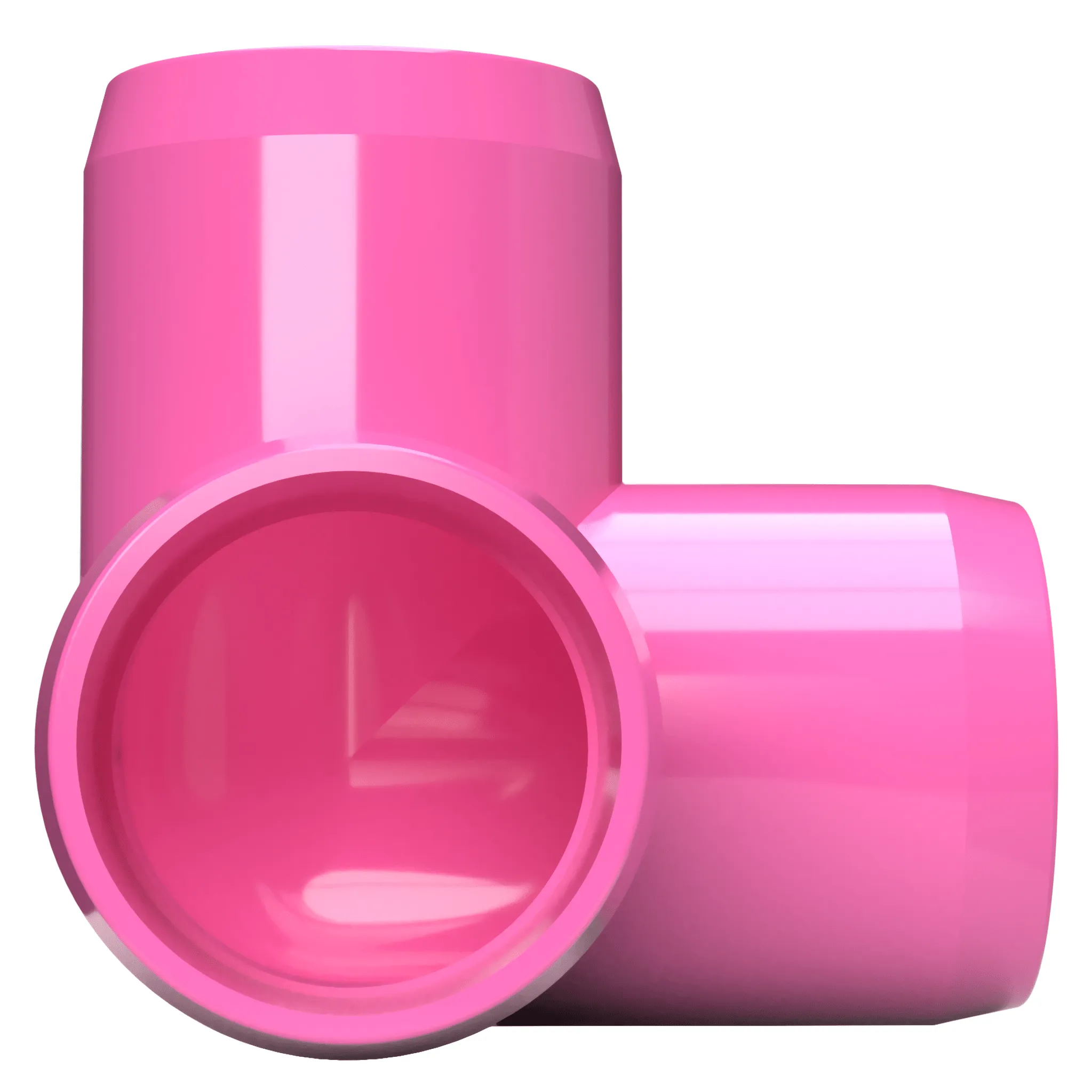 1/2 in. 3-Way PVC Elbow Fitting, Furniture Grade  - Pink