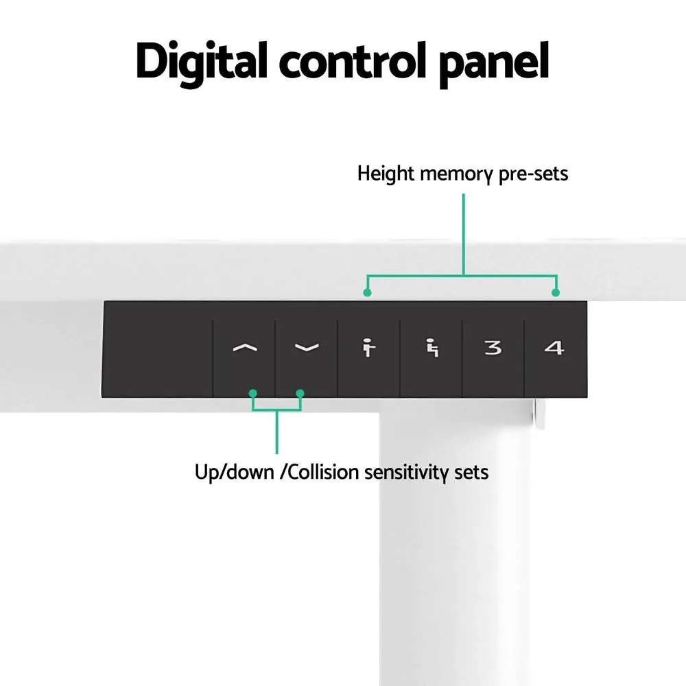 120cm Electric Standing Desk Sit Stand Desks - White