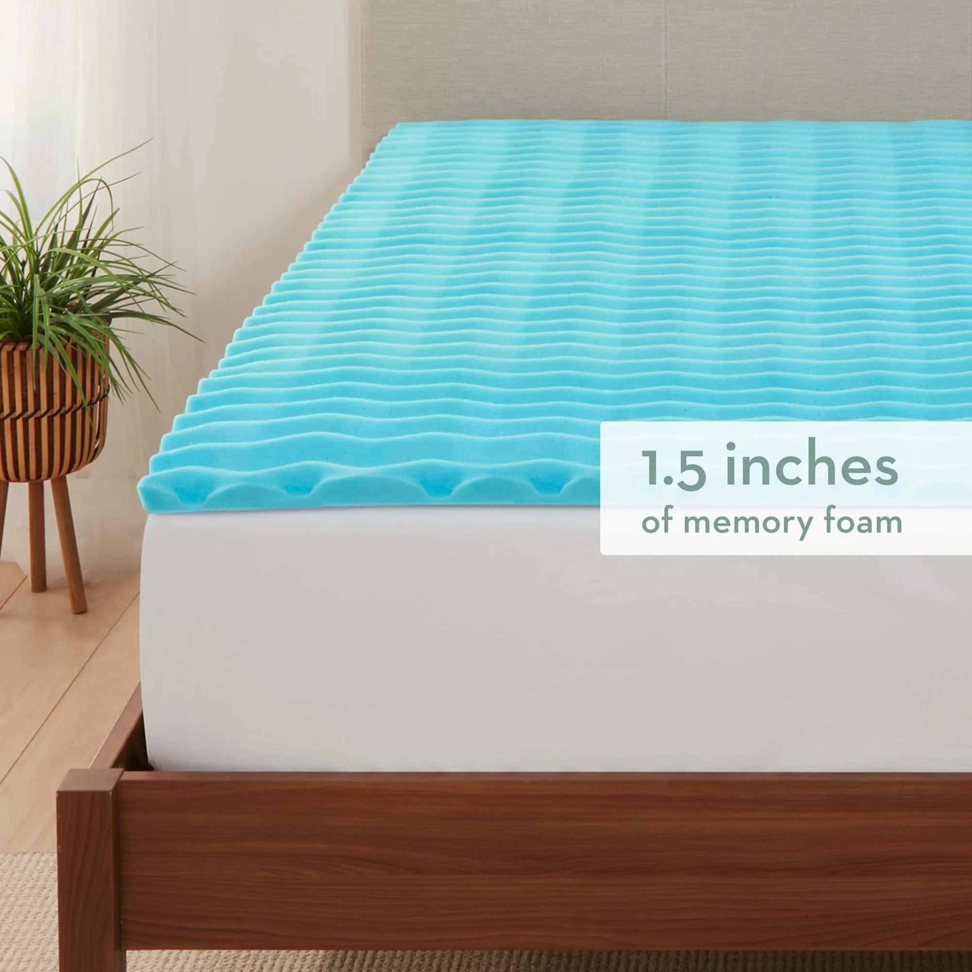 1.5" Memory Foam Topper with USDA Biopreferred Foam - Twin XL