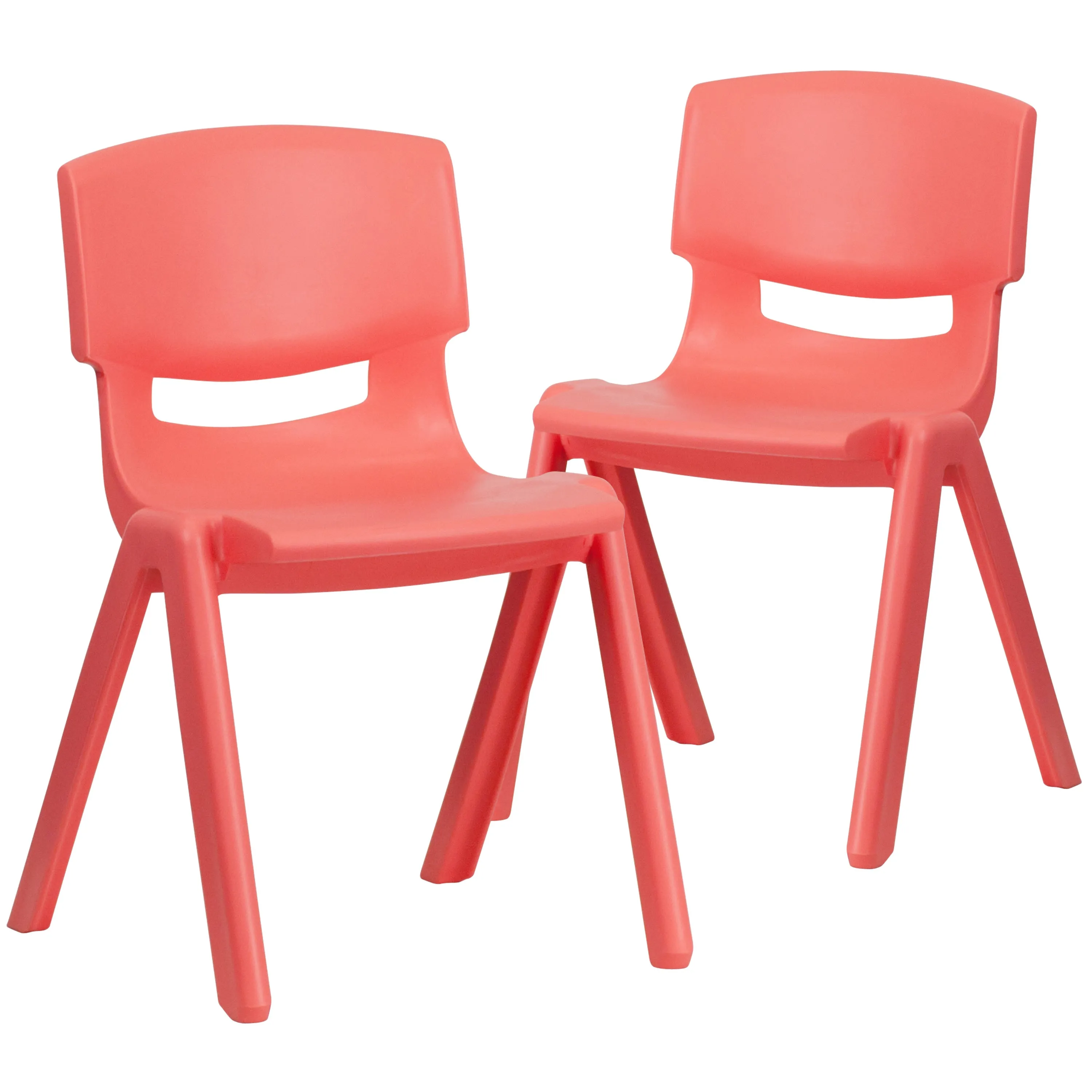 2 Pack Plastic Stackable School Chair with 13.25" Seat Height