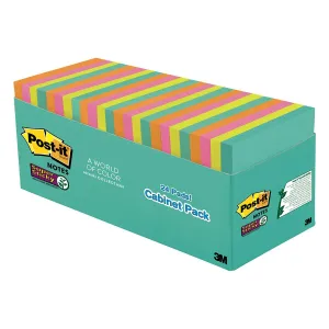 3M Post-it Super Sticky Miami Cabinet  3" X 3" 24 Pads