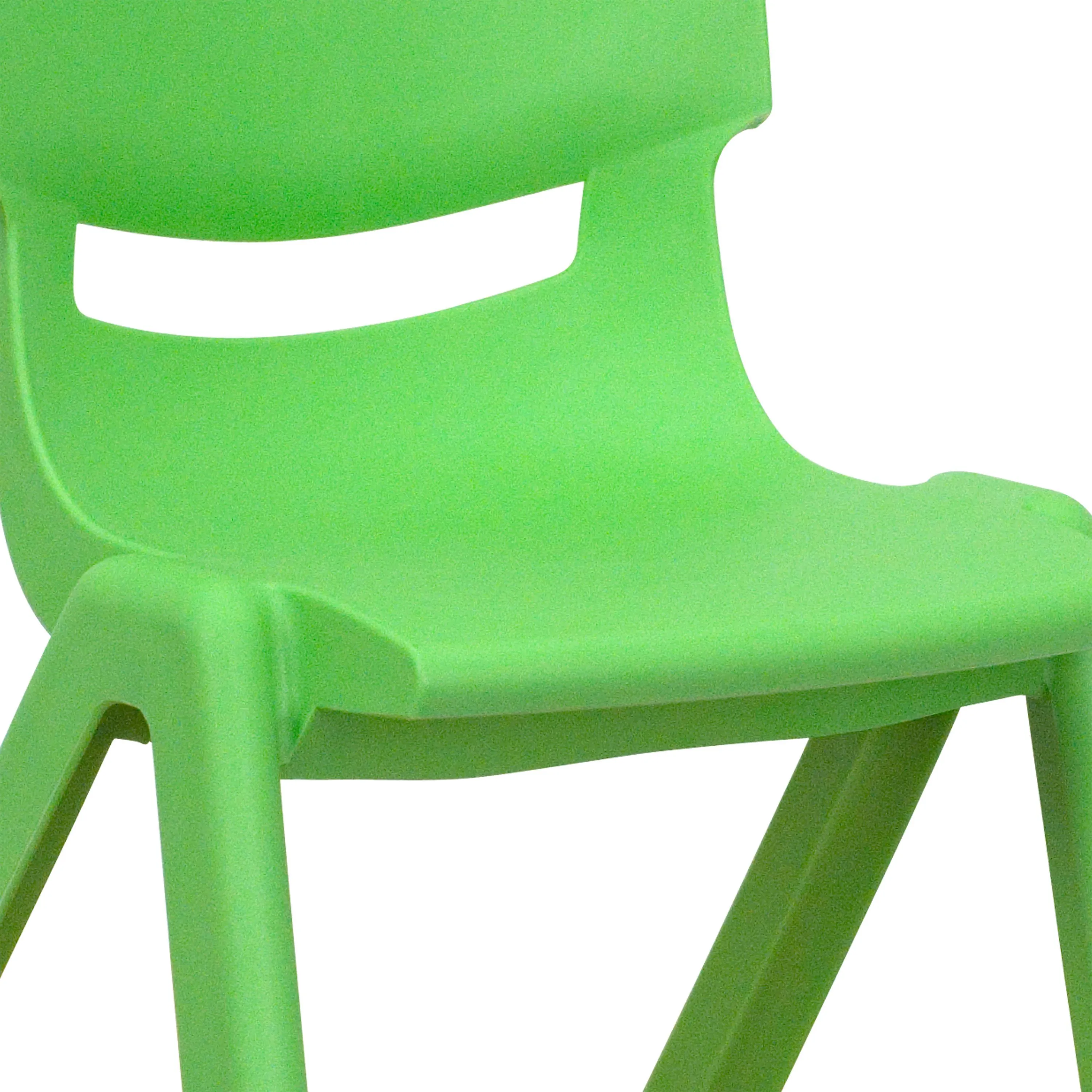 4 Pack Plastic Stackable School Chair with 12'' Seat Height