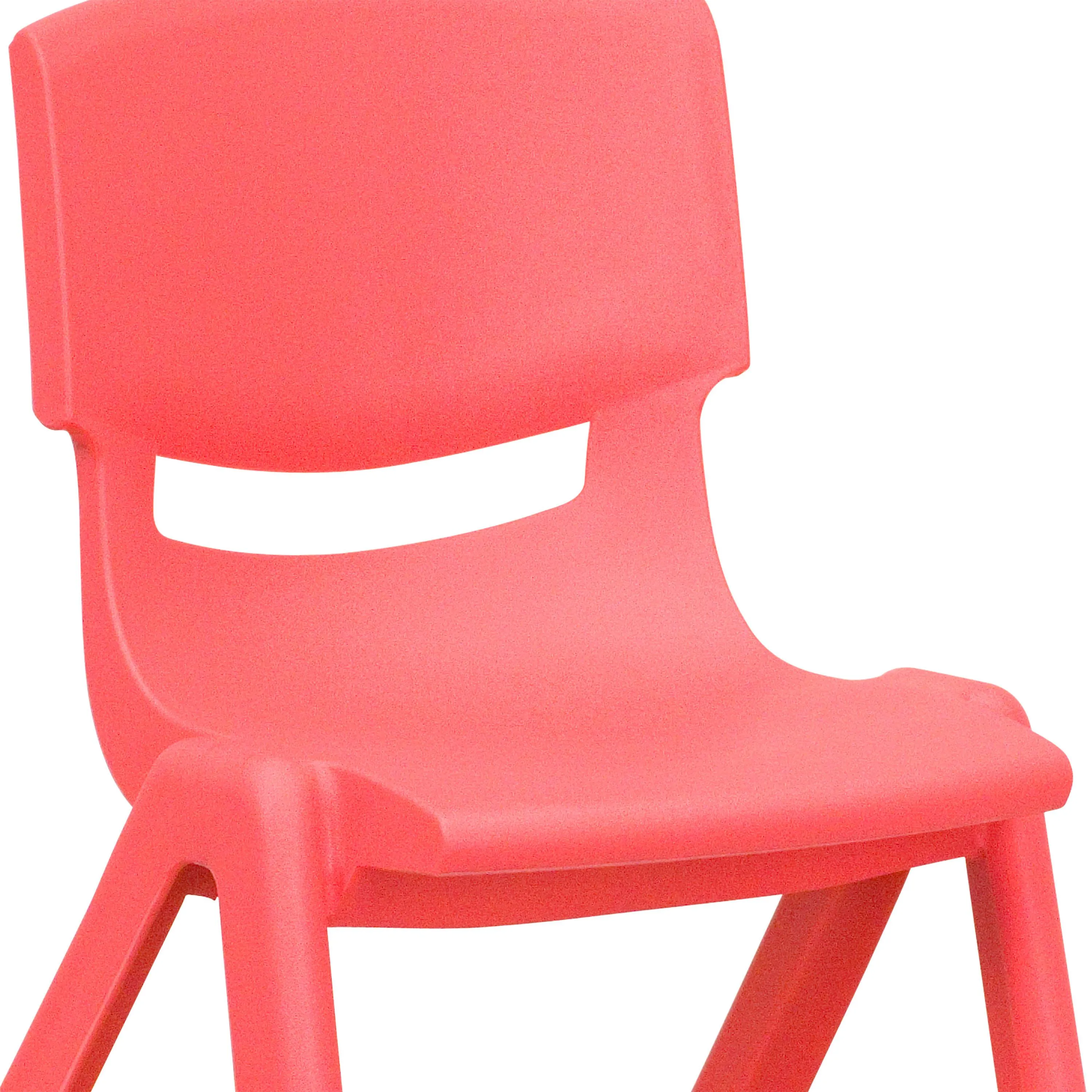 4 Pack Plastic Stackable School Chair with 12'' Seat Height