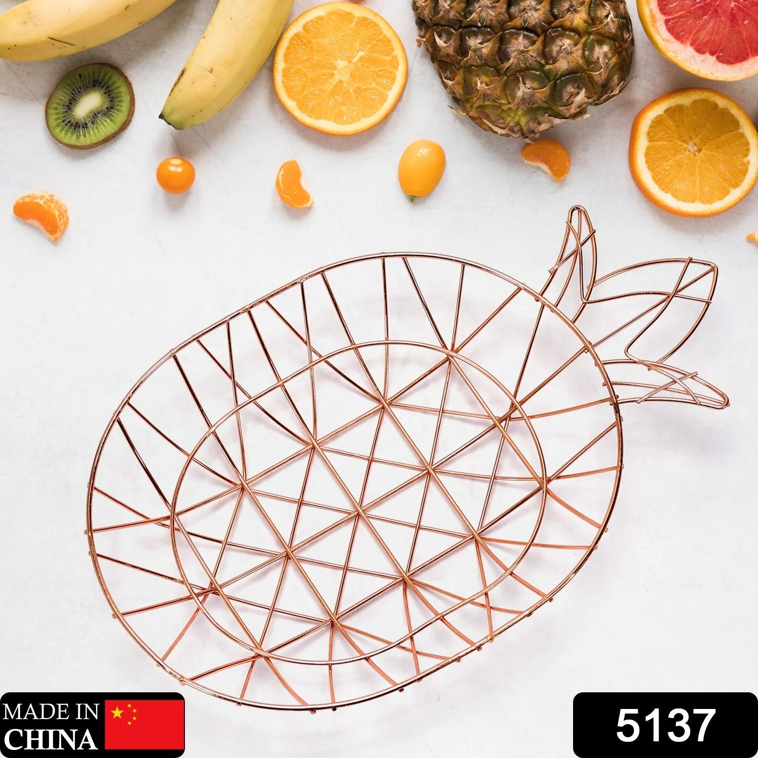 5137 Decorative and Functional Metal Fruit Basket For Kitchen Use