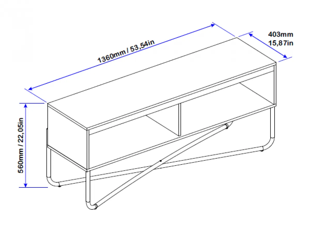 55" Tv Stand - White