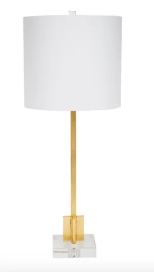 ABITA BUFFET LAMP, GOLD LEAF