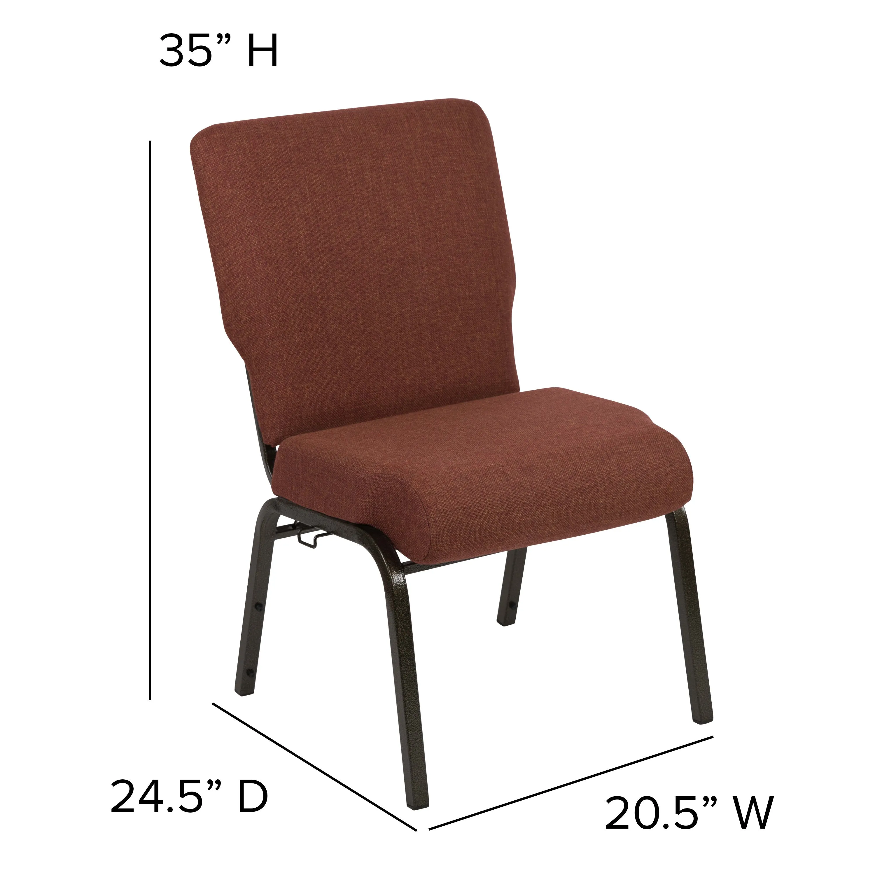 Advantage 20.5 in. Molded Foam Church Chair