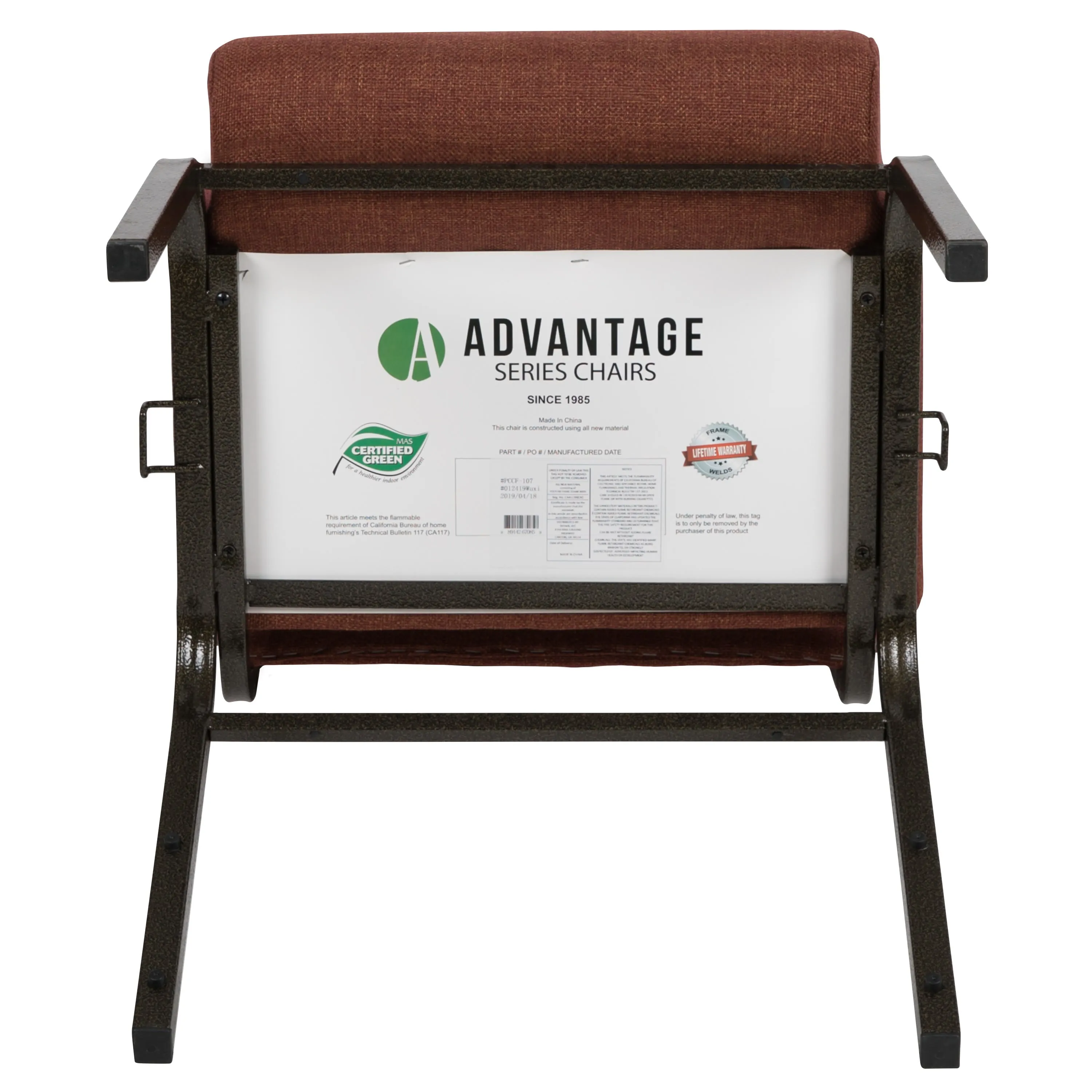 Advantage 20.5 in. Molded Foam Church Chair