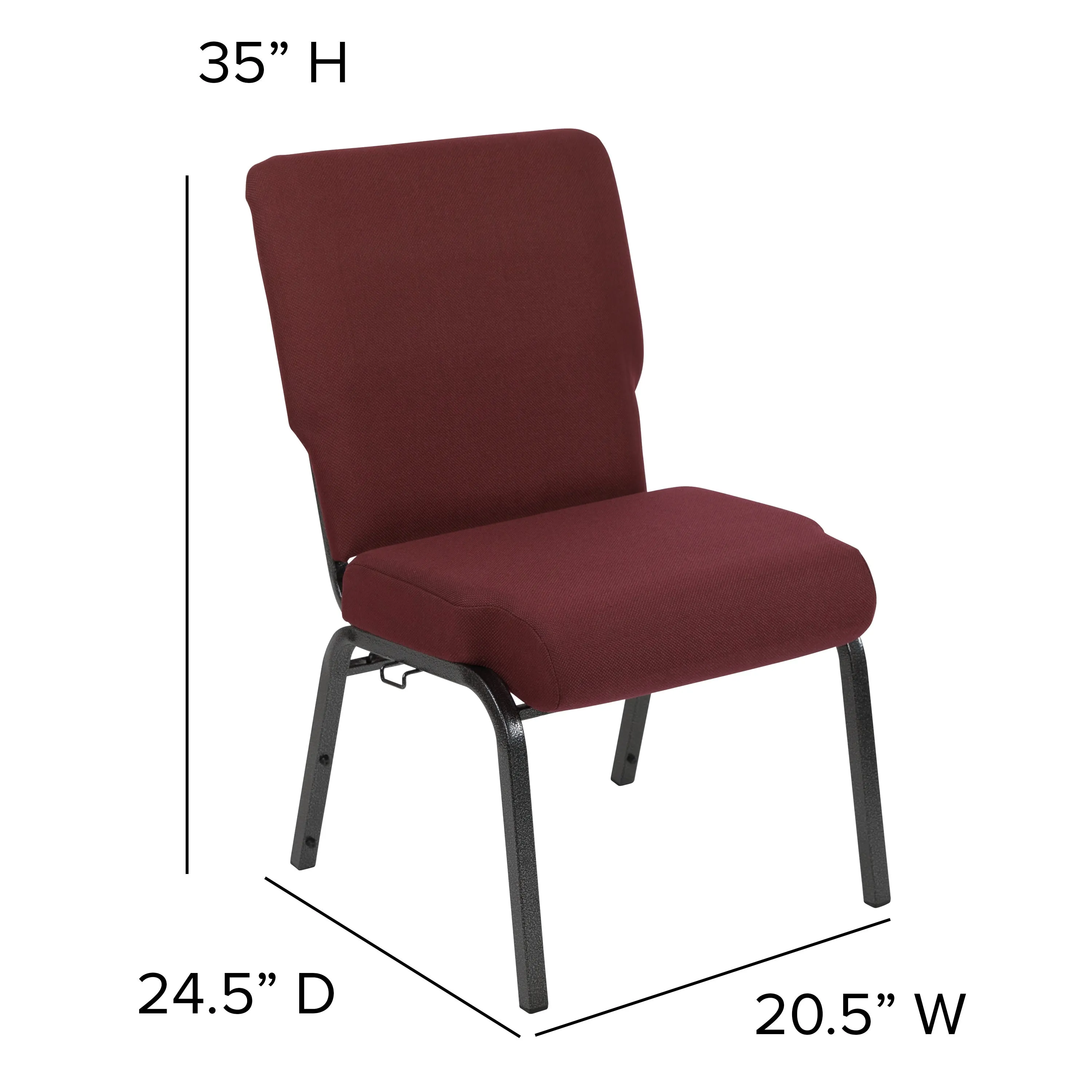 Advantage 20.5 in. Molded Foam Church Chair