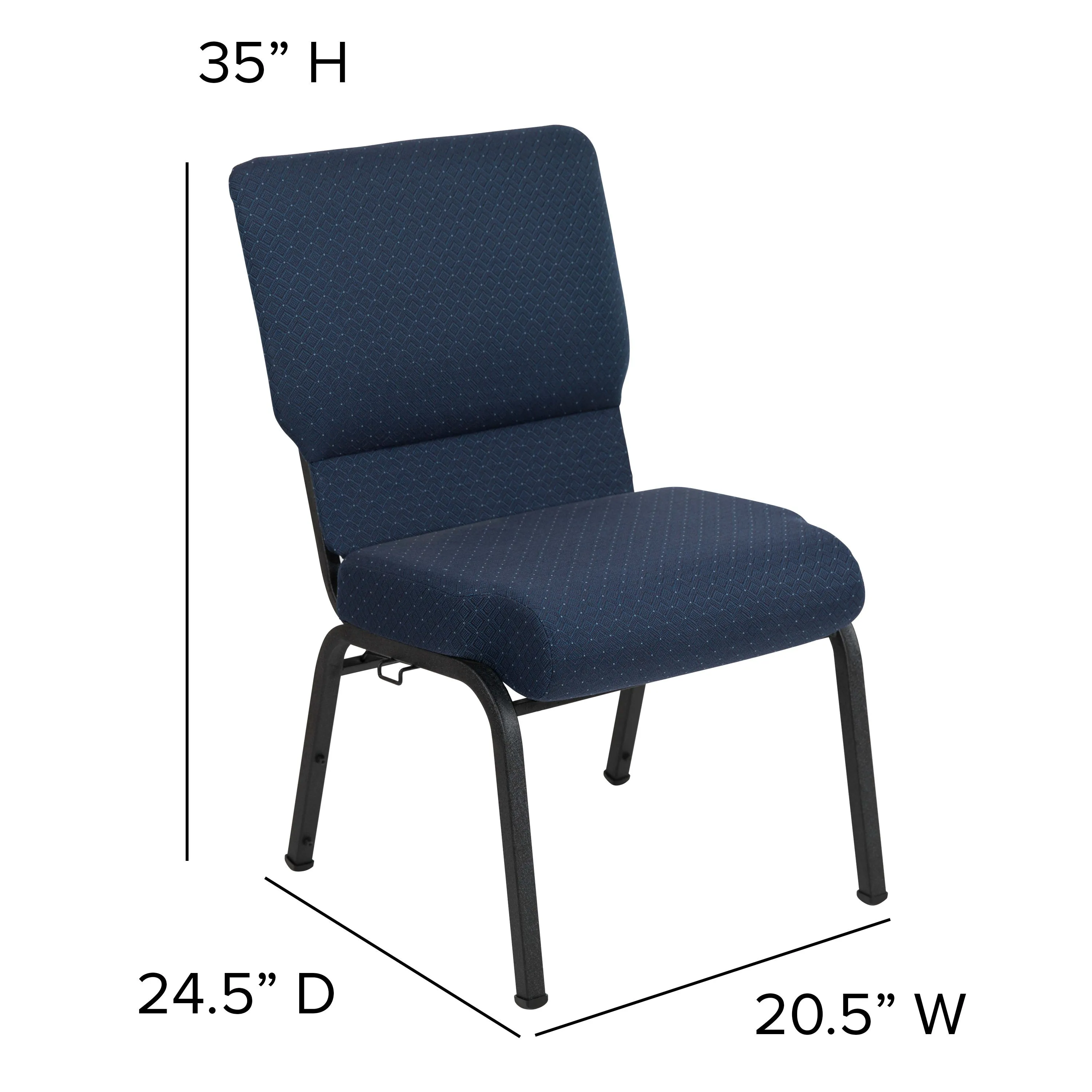 Advantage 20.5 in. Molded Foam Church Chair