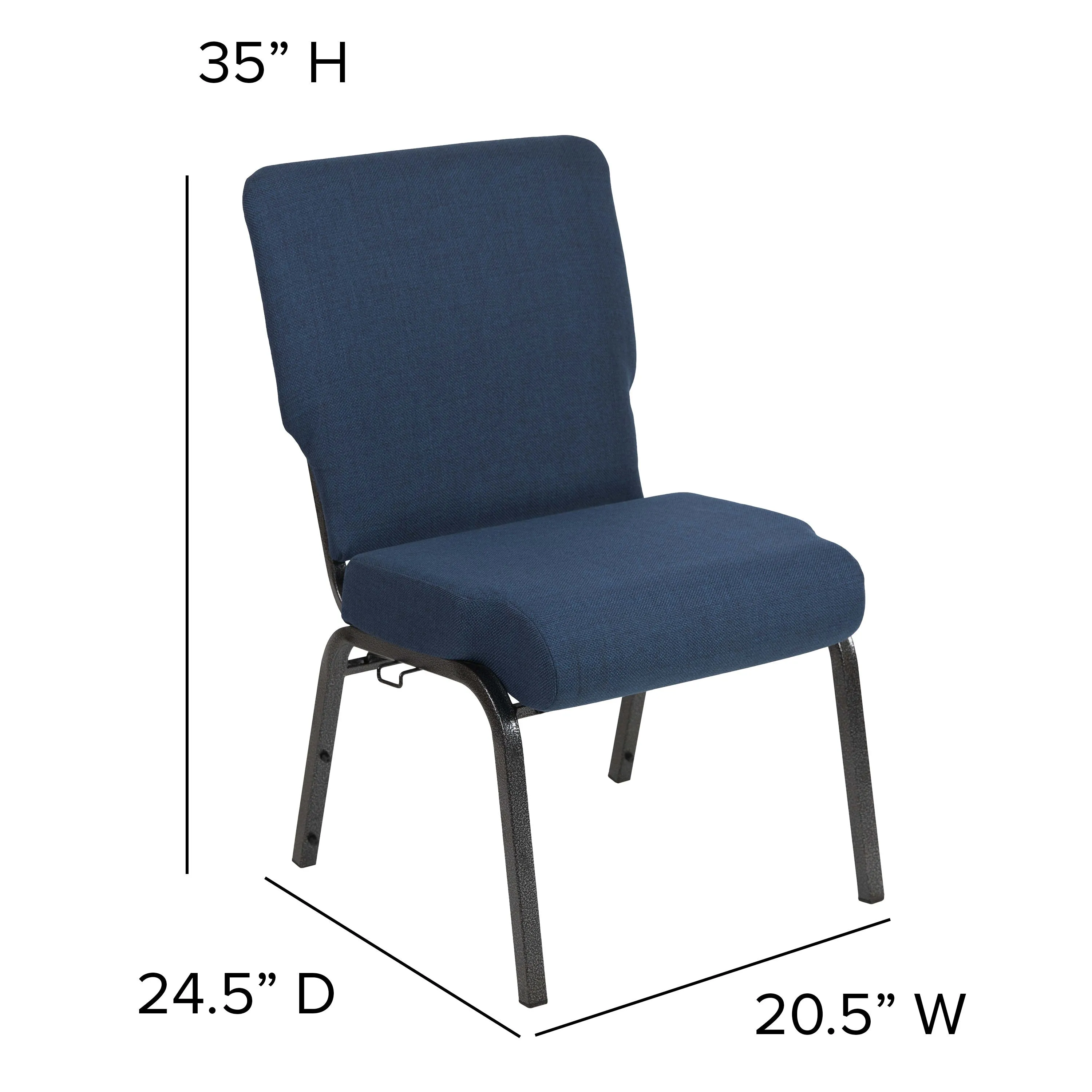 Advantage 20.5 in. Molded Foam Church Chair