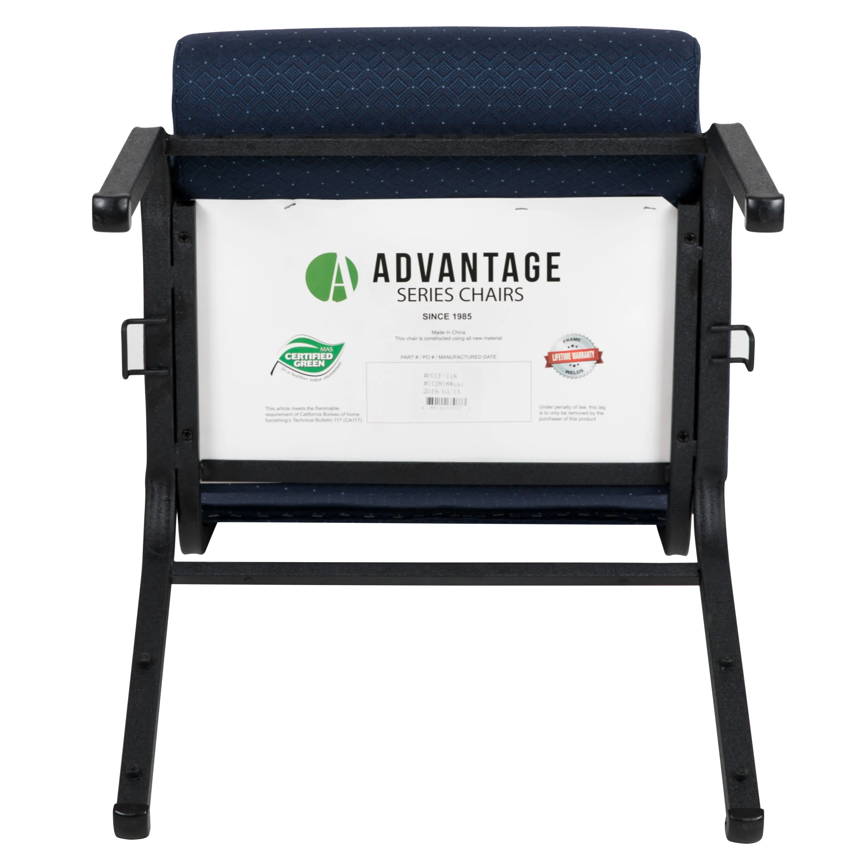 Advantage 20.5 in. Molded Foam Church Chair