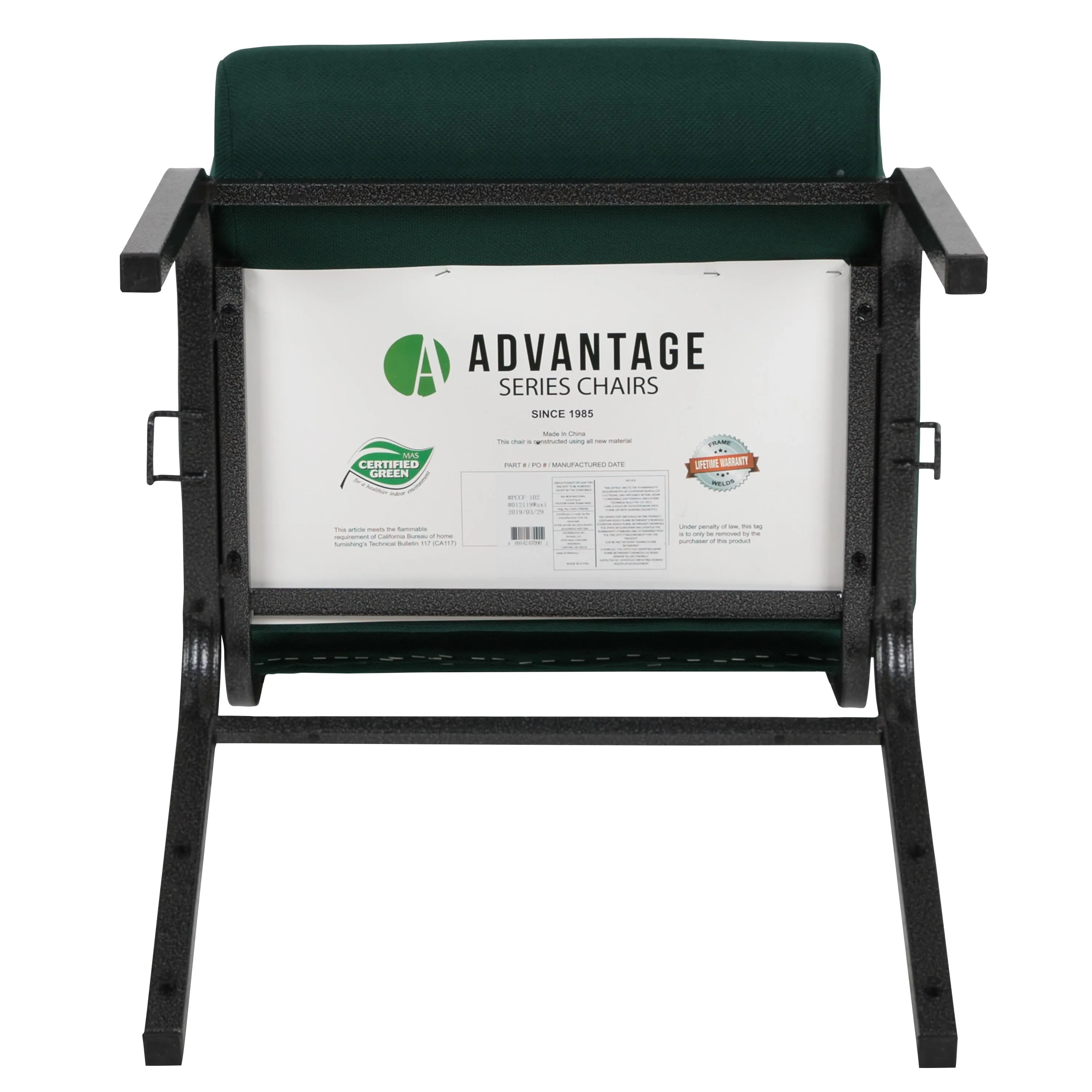 Advantage 20.5 in. Molded Foam Church Chair