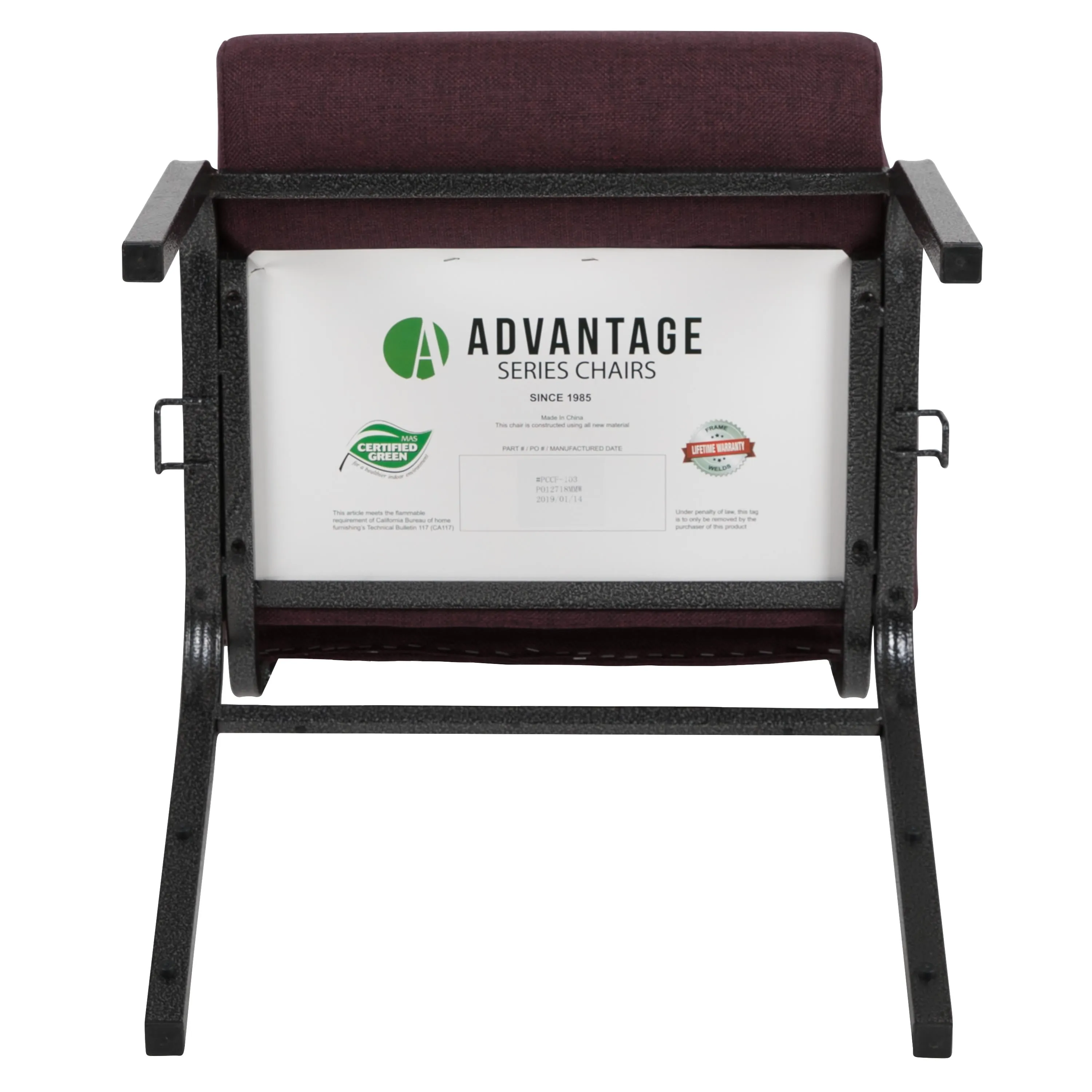 Advantage 20.5 in. Molded Foam Church Chair