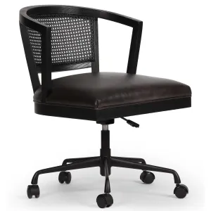 Alexa Desk Chair, Brushed Ebony/Sonoma Black