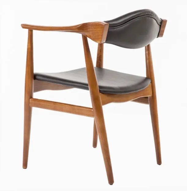 Aline Leather Dining Arm Chair