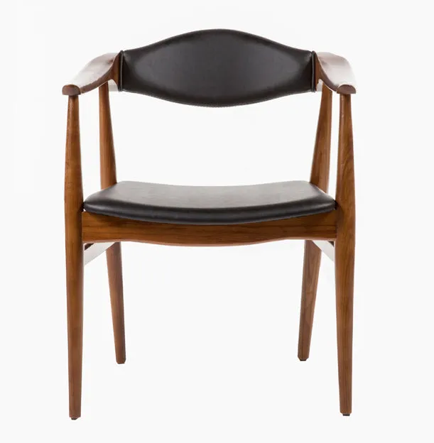 Aline Leather Dining Arm Chair