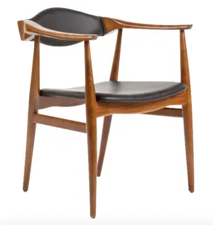 Aline Leather Dining Arm Chair