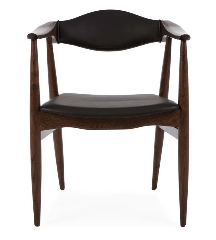 Aline Leather Dining Arm Chair