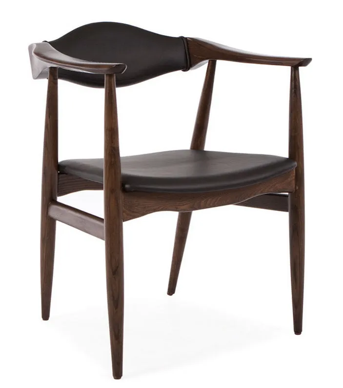 Aline Leather Dining Arm Chair