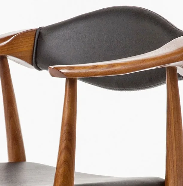 Aline Leather Dining Arm Chair