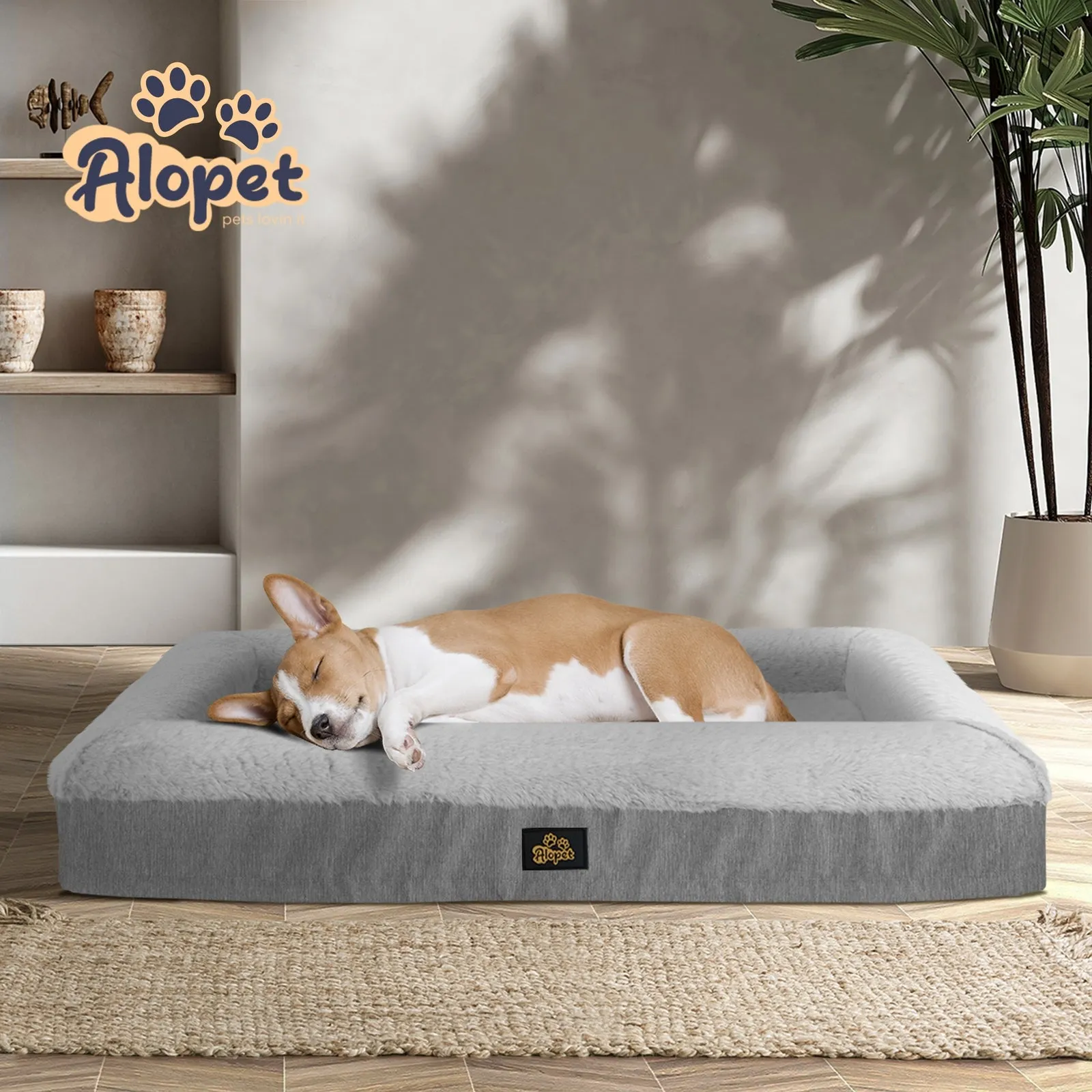 Alopet Orthopedic Dog Sofa Beds Pet Cushion Calming Mat Washable Removable Large