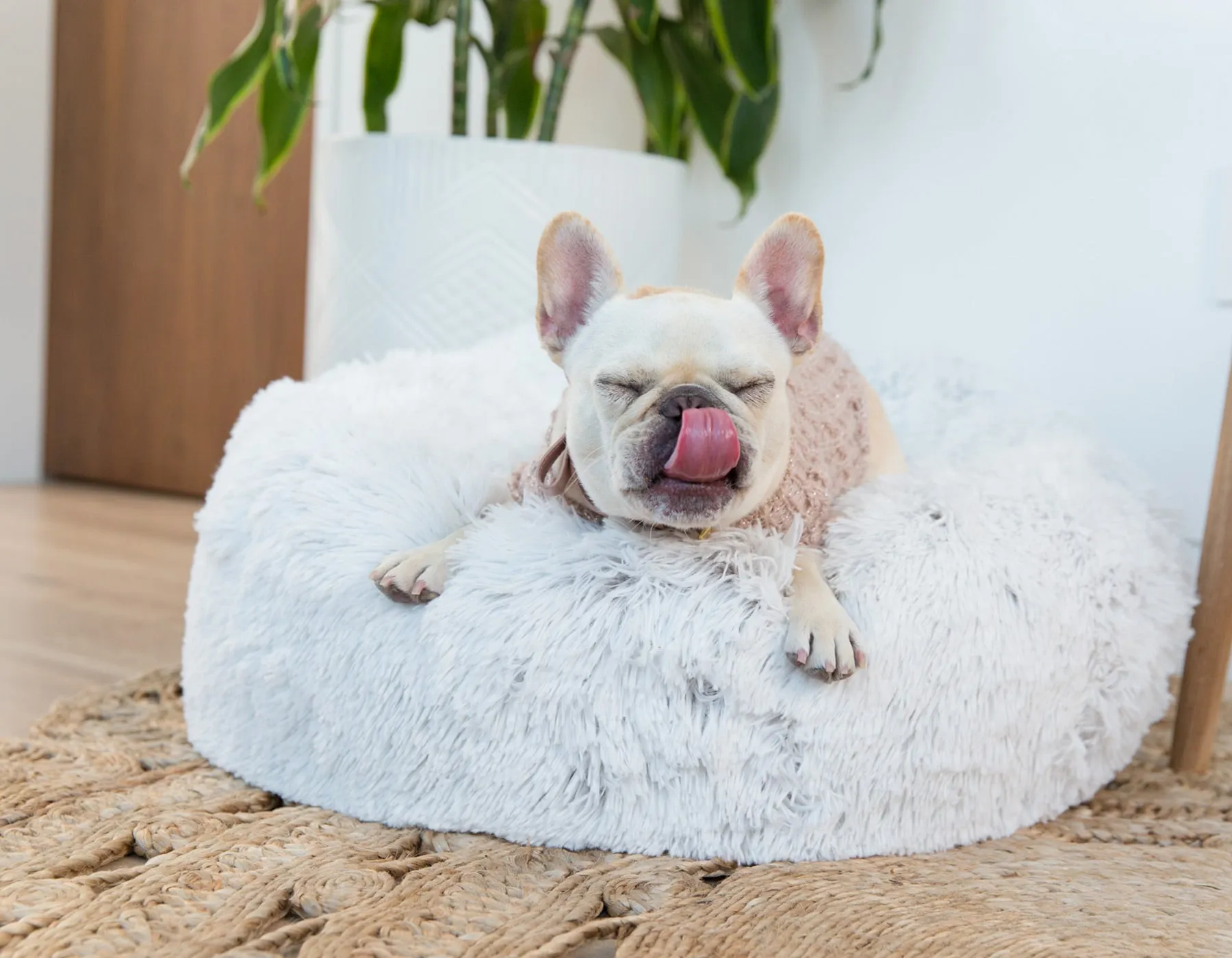 Arctic Shag Donut Bed