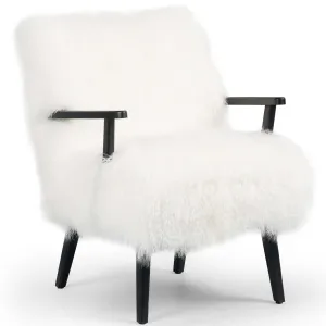 Ashland Armchair, Cream/Drifted Matte Black