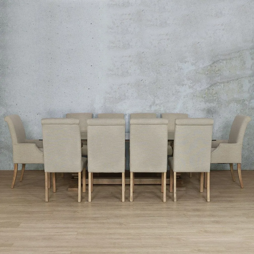 Belmont Glass Top & Baron 10 Seater Dining Set