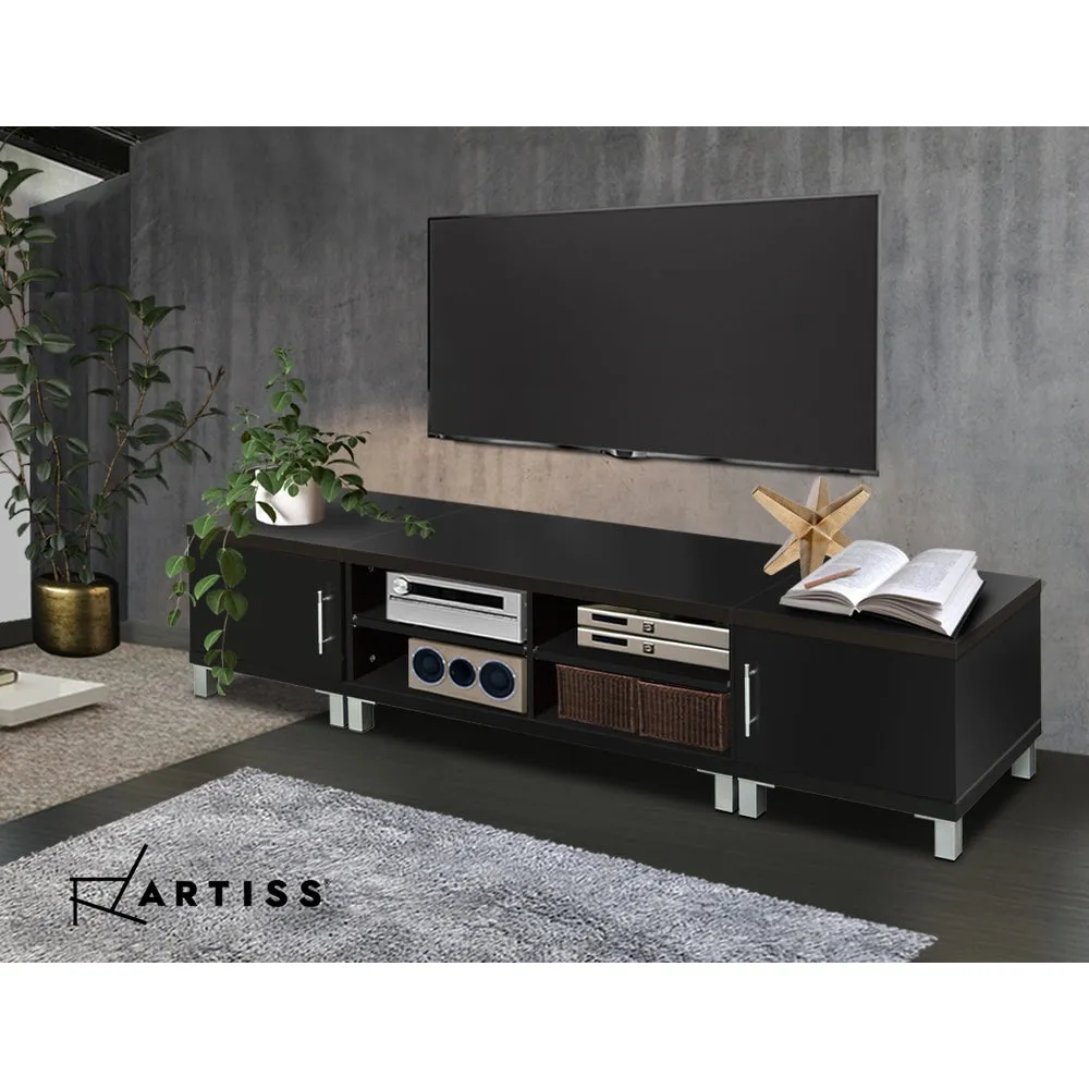 Black 190cm Entertainment Cabinet with Storage - Artiss