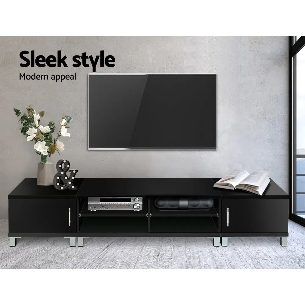 Black 190cm Entertainment Cabinet with Storage - Artiss