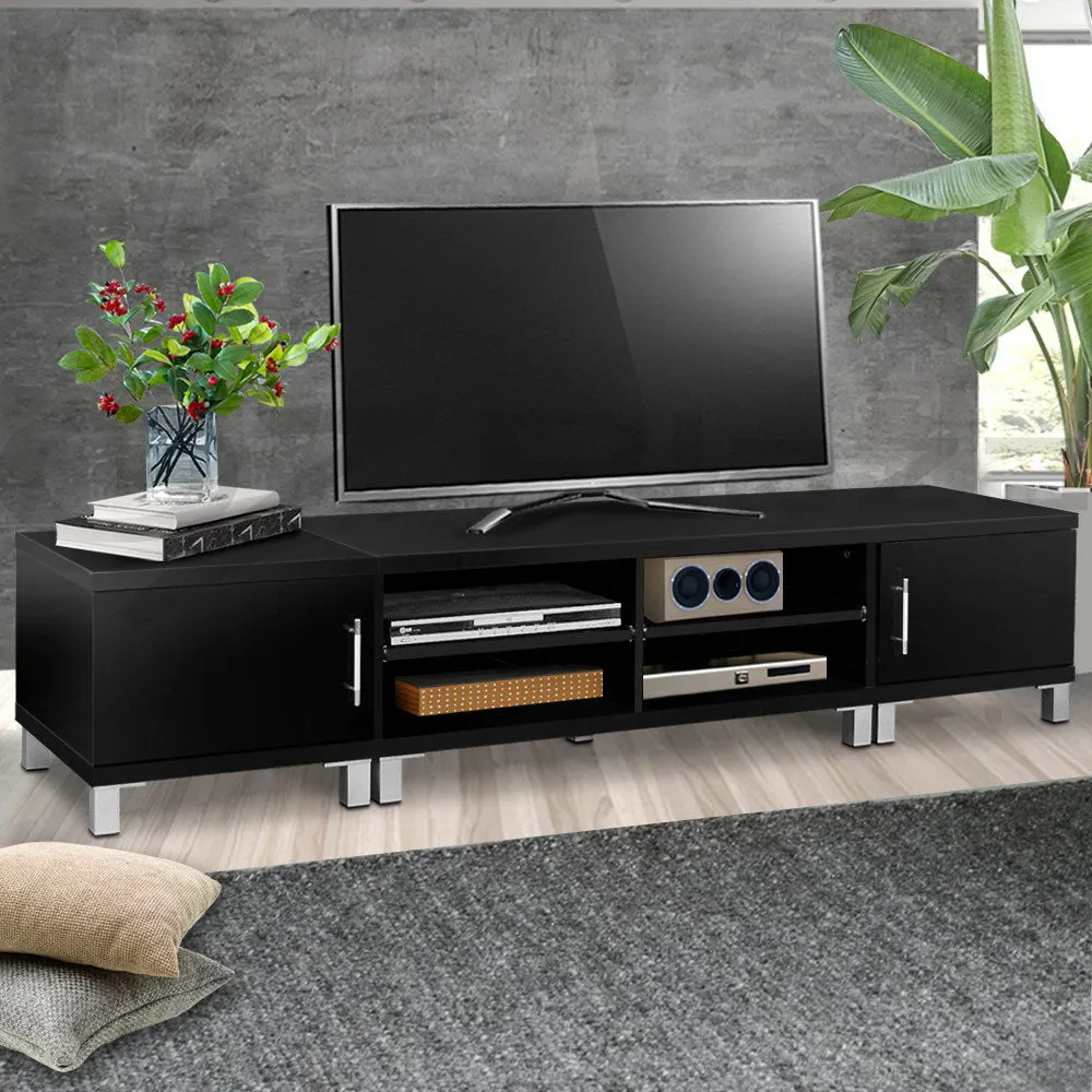 Black 190cm Entertainment Cabinet with Storage - Artiss