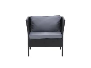 Black and Grey Patio Armchair