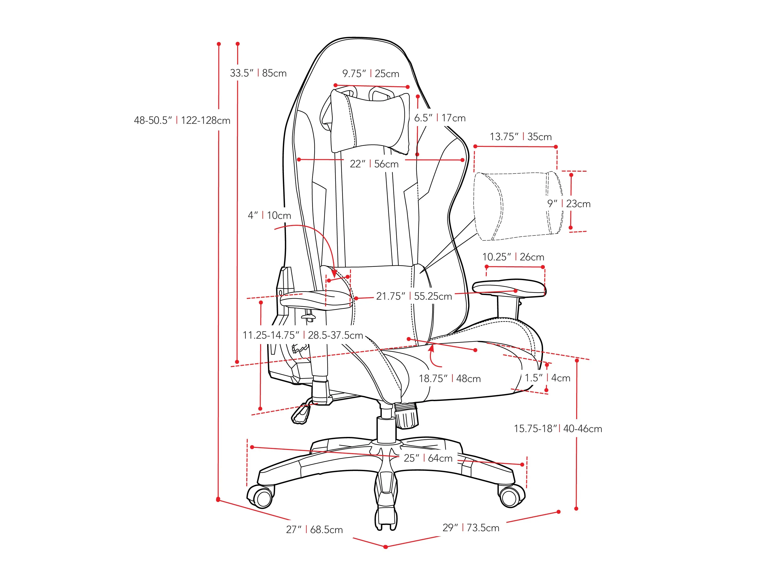 Blue and Yellow Gaming Office Chair