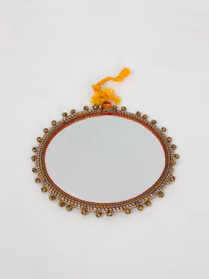 Boho Beaded Mirrors, Brass