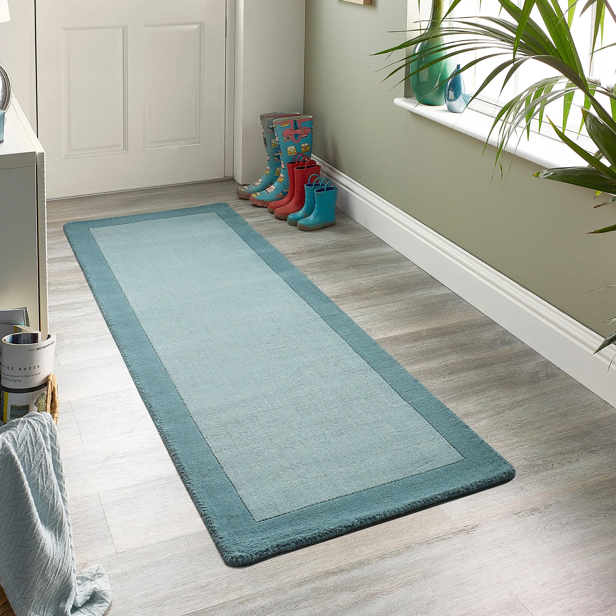 Borders Rug Duck Egg