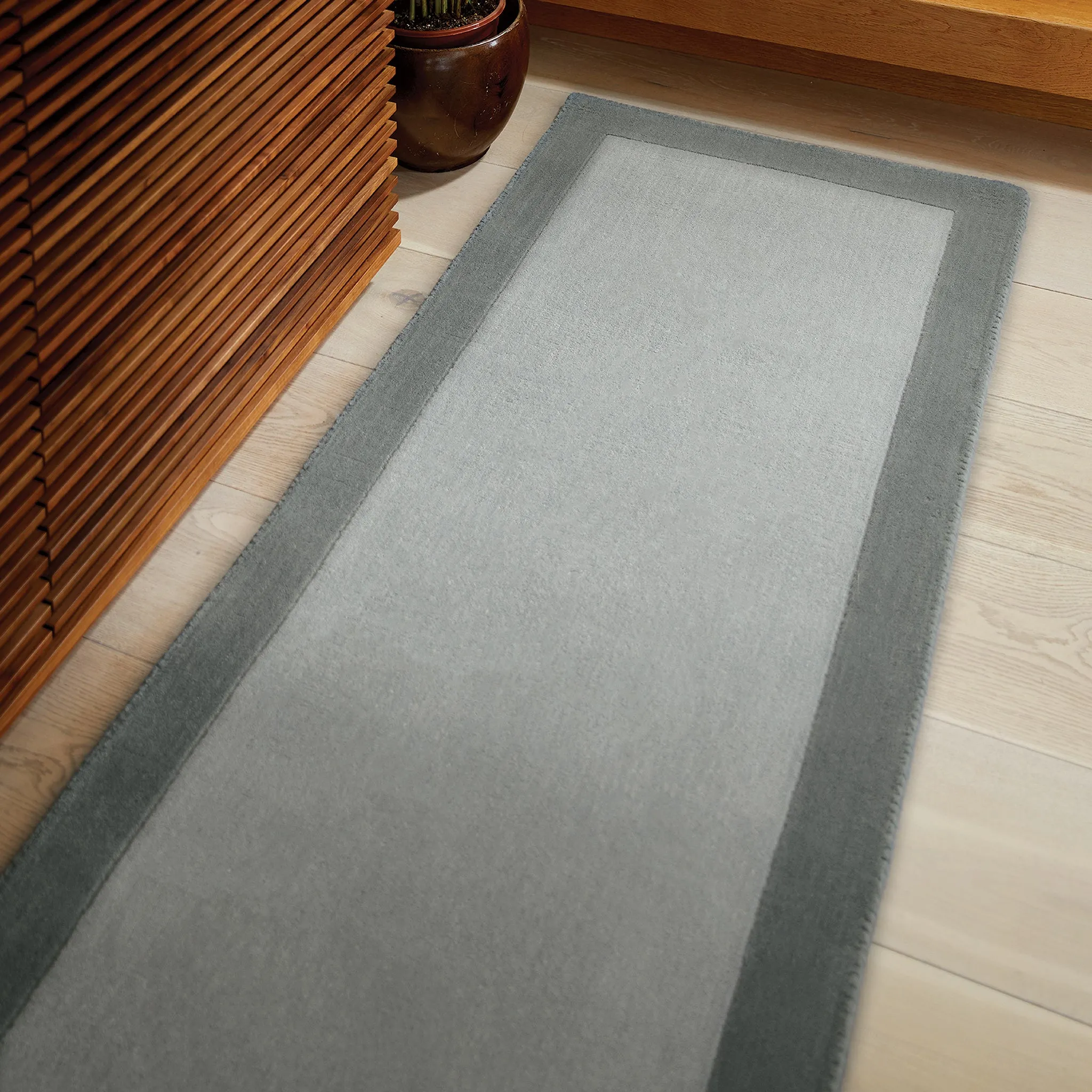 Borders Rug Grey