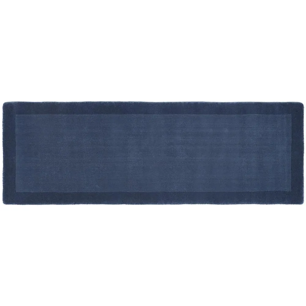 Borders Rug Navy