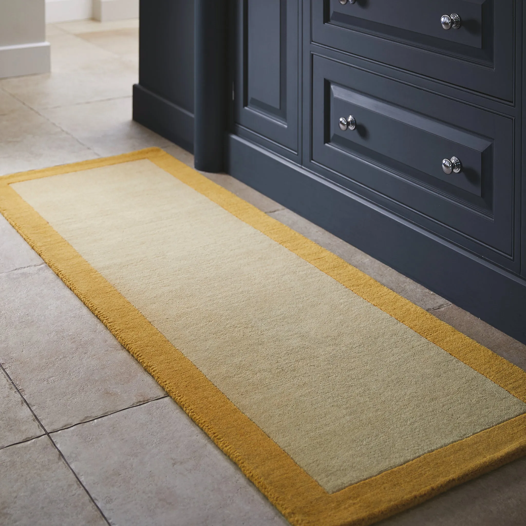 Borders Rug Ochre