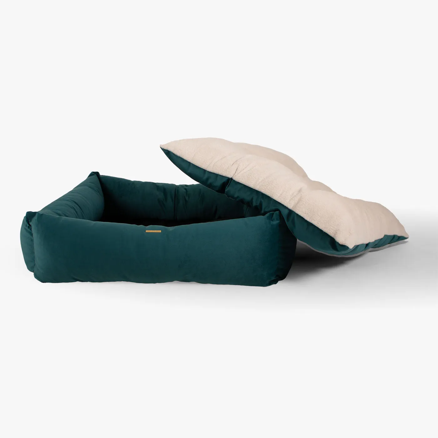 Box Bed In Marine Velvet by Lords & Labradors