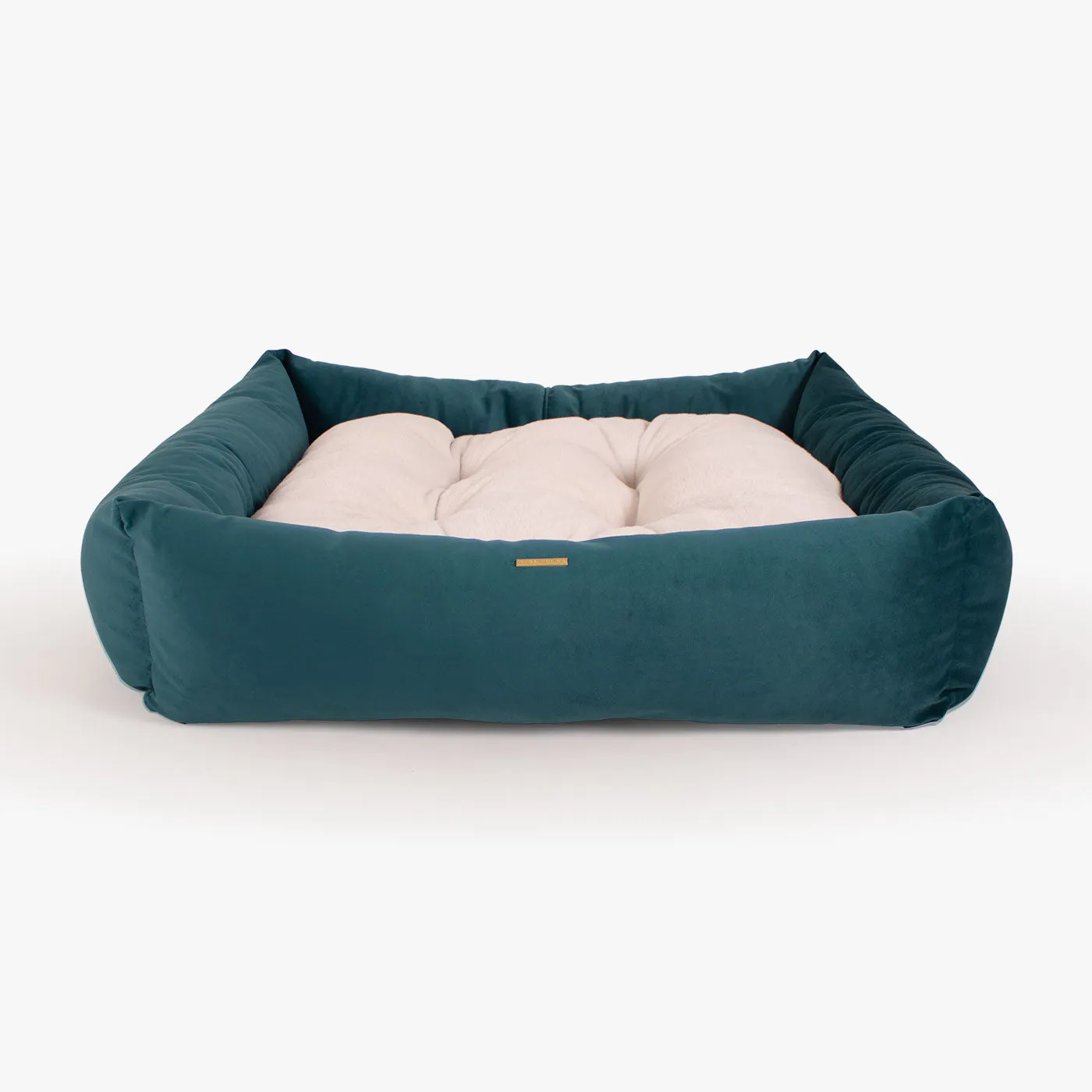 Box Bed In Marine Velvet by Lords & Labradors