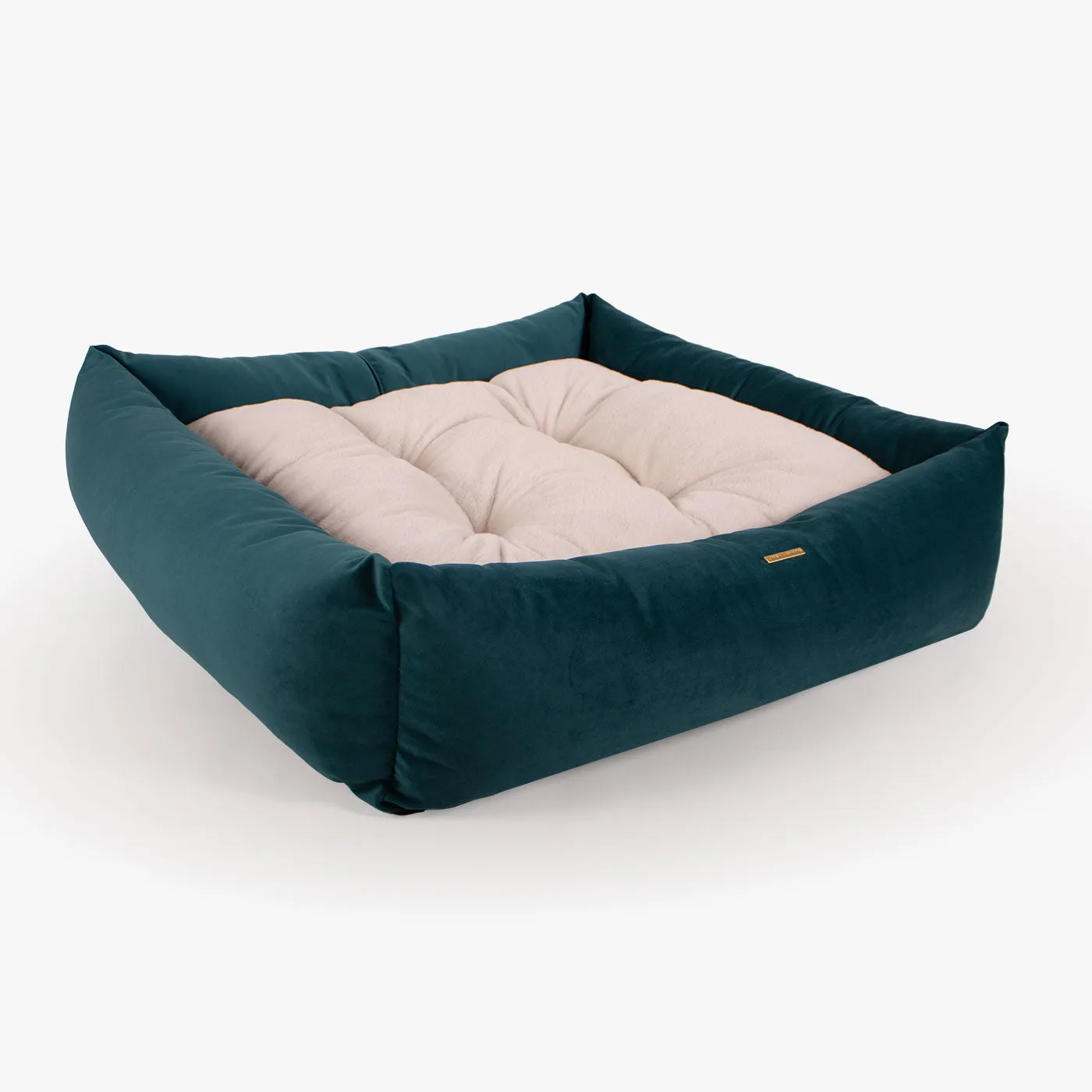 Box Bed In Marine Velvet by Lords & Labradors