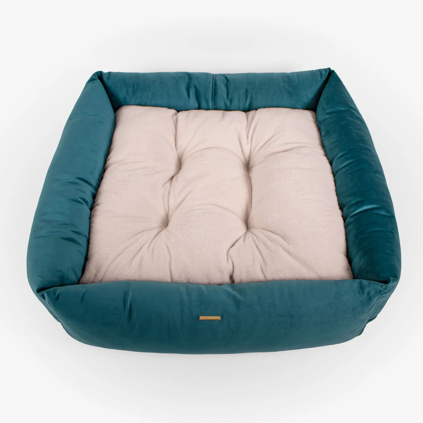 Box Bed In Marine Velvet by Lords & Labradors