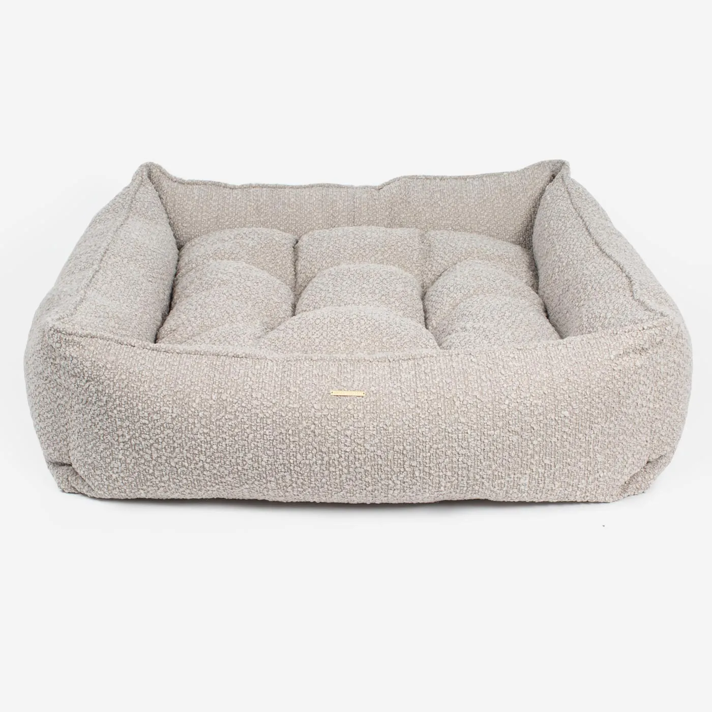 Box Bed in Mink Bouclé by Lords & Labradors