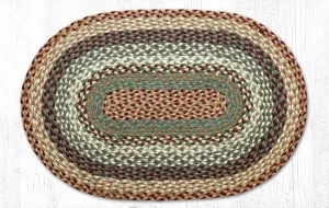 Buttermilk & Cranberry Braided Rug - Oval