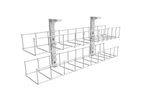 Cable Management Basket Dual Tier Metal Tray