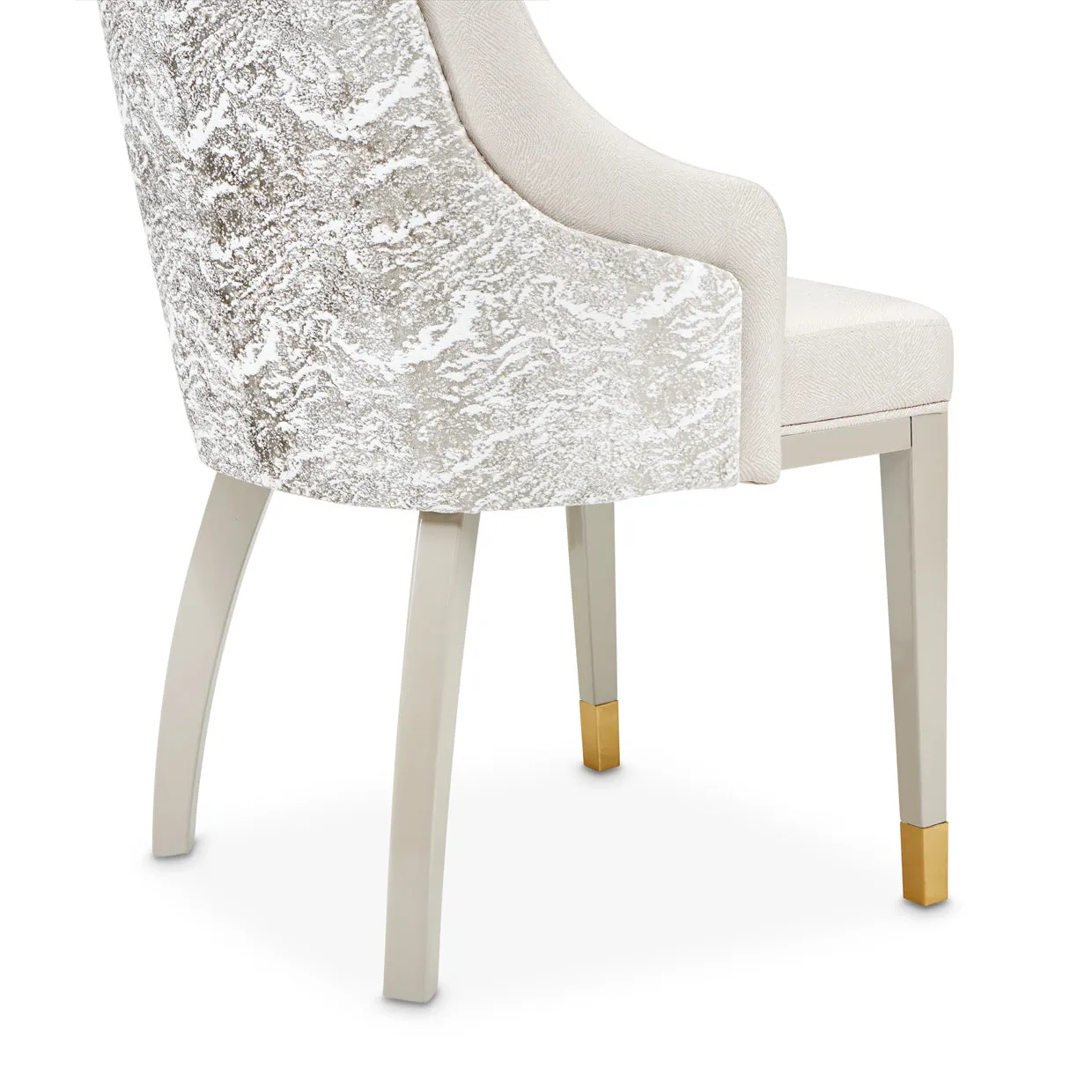 CARMELA Shimmer Ivory Dining Chair - Michael Amini