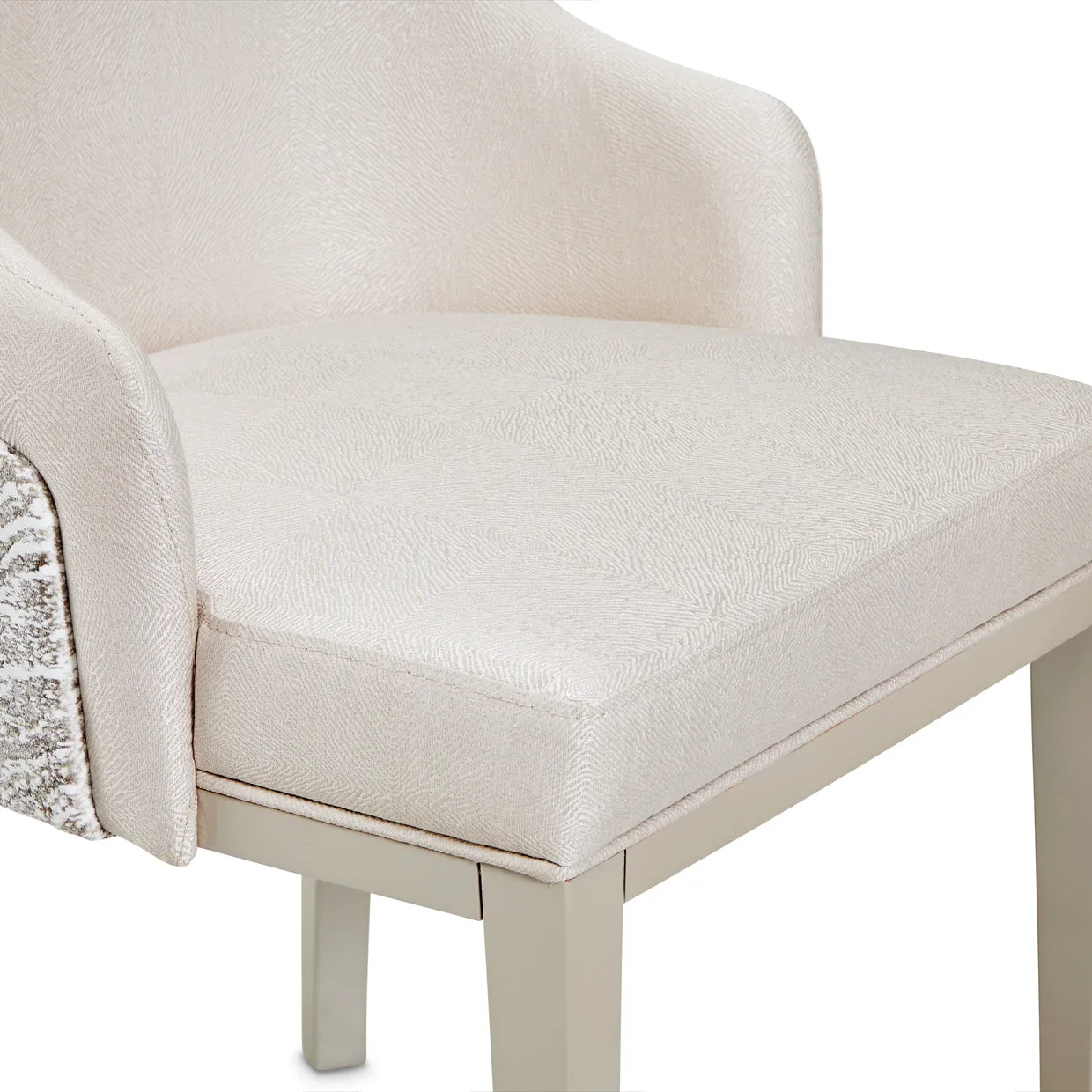 CARMELA Shimmer Ivory Dining Chair - Michael Amini